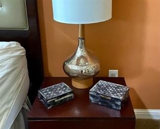 nightstand / side table / end table , lamp decor boxes