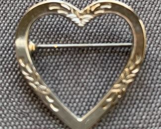 Sterling Heart Pin