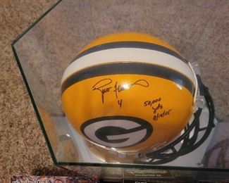 50,000 Yards Helmet signed by Brett Favre