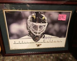 Eddie Belfour Signed Dallas Starts framed with certificate of authenticity