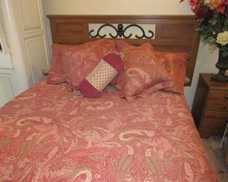 Full size bed with mattress and box springs