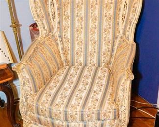 wing back chair upholstered in very good condition