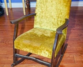child's upholstered rocking chair