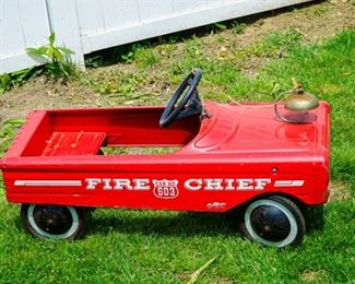 Fire Chief vintage pedal car
