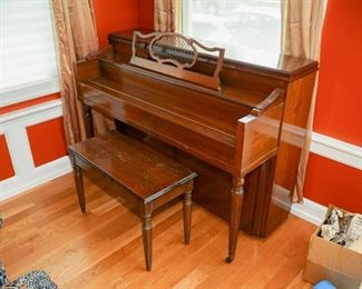 ivory keys Hardman Piano  VERY GOOD condition with bench and sheet music