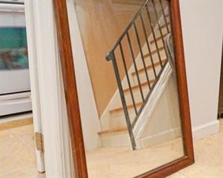 medium wood vintage mirror