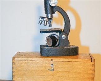 Microscope with box