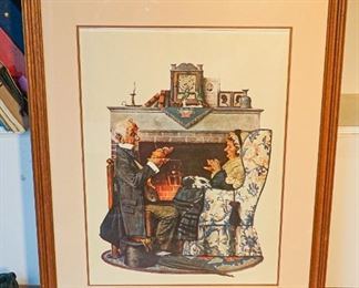 Large 22 x 28 Norman Rockwell  stone lithograph print