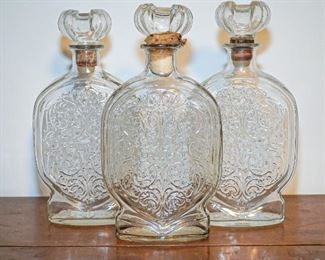 set of 3 Liquor decanters