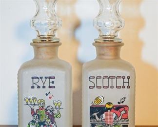Rye and Scotch decanters MCM!