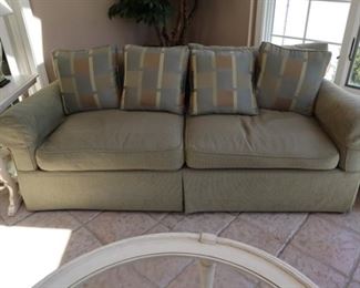 Comfortable Light Sage green couch
