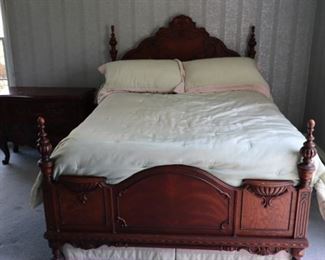 Full Size Bed With Frame - matches the entire bedroom set. 