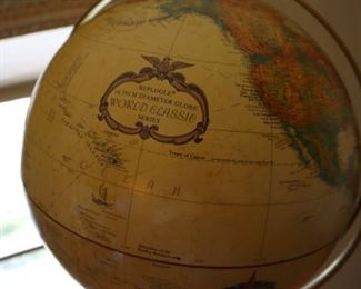 Standing Globe by Replogle 16" Diameter World Classic Series.