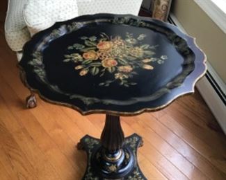 Floral lacquer table