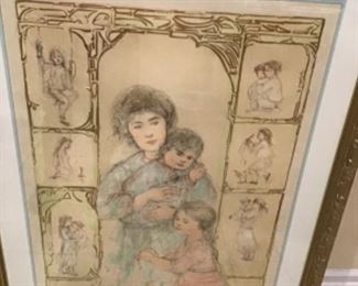 Edna Hibel lithograph dined and numbered