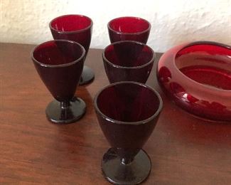 Selection of Red Glass