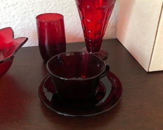 Selection of Red Glass