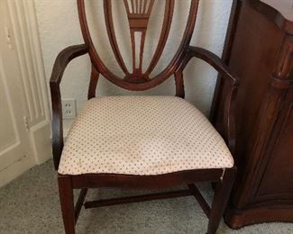 One of Six Dining Room Chairs