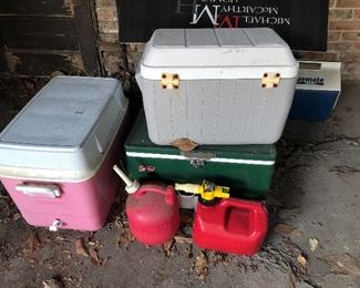 Coolers & Gas Cans