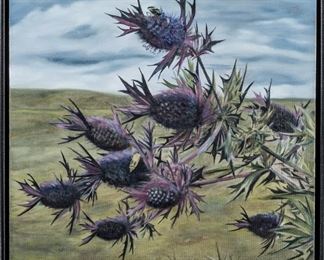 Hi Stockwell Along the Trail, Wild Eryngo Oil on Canvas