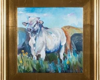 Irene Schomacker Drover s Trail Brahman Oil