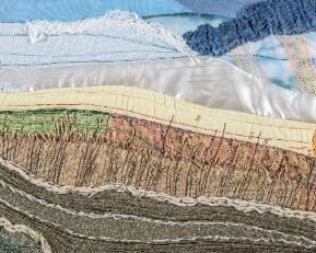 Kristine A. Luber Do You Know the Way to Santa Fe Fabric Collage