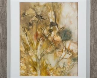 Laura Mead Tridens Flavus common name Purple Top Prairie Grass Botanical Print