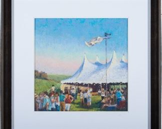 Michele M. Seeley Kansas Sails on a Summer Evening Pastel