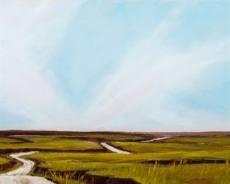 Patricia Adams Wabaunsee County Backroads Oil on Panel