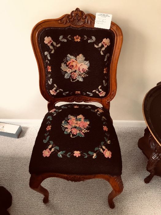 Antique needlepoint side chair 175 offer call 248 672 6663