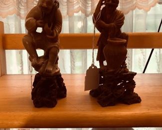Pair of antique Chinese stone carvings 250 or best offer call or text 248 672 6663