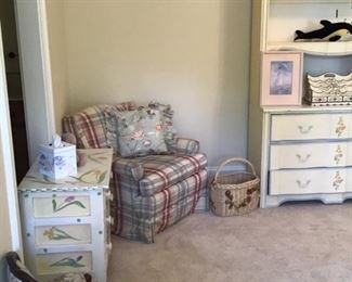 (2) Custom fabric bedroom chairs.
**the nightstand is NOT A HALF OFF ITEM*** it is reduced from 175.00 to 150.00