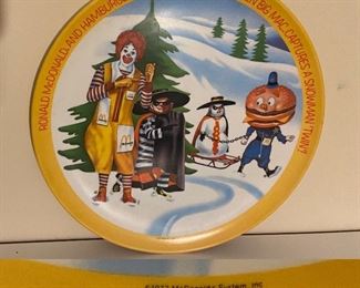 1977 Ronald McDonald and Hamburglar Plastic Plate