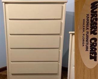 Nursery Craft White Laquer Chest of Drawers