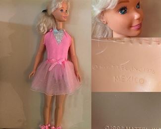 1992 My Size Ballerina Barbie with 1976 Head - It came that way - original clothing