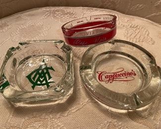 Collectible Vintage promotional ashtrays 
