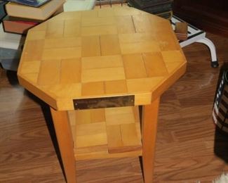 TABLE MADE FROM THE ORIGINAL FLOOR FROM CAMERON INDOOR STADIUM.