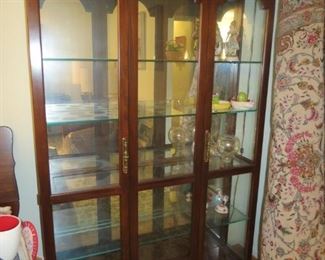 LARGE CURIO CABINET.  EARLY SALE.  $375.