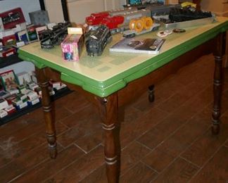 Great Vintage Enamel Top Table