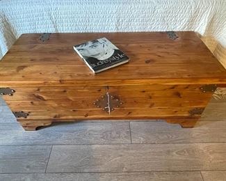 Antique pine hope chest
