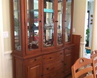 Broyhill China Cabinet Continental Tapestry line