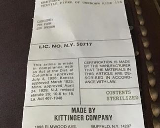 Kittinger label from leather chair