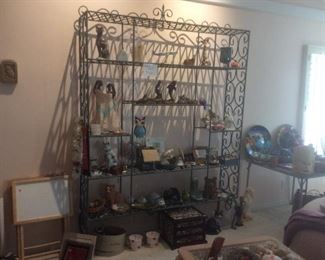 Large metal iron wall shelf-great display area, plant stand or bookshelf
