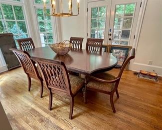 Bernhardt Dining Table and six chairs