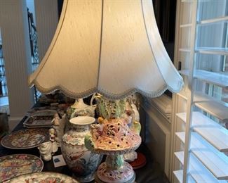 Vintage French Art Nouveau Lamp