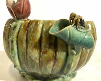 Signed Asian Glazed Ceramic Bowl

