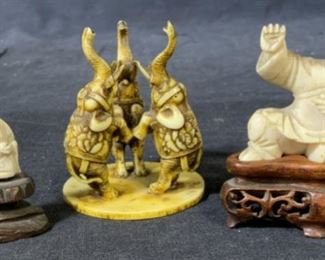 Group Lot 3 Asian Resin Figurines
