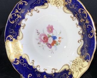 Vintage Hand Painted Floral Porcelain Saucer
