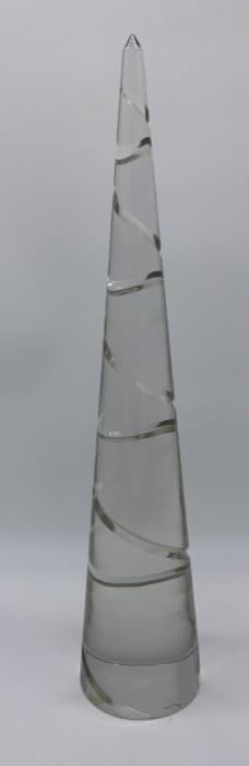 Clear Art Glass Cone
