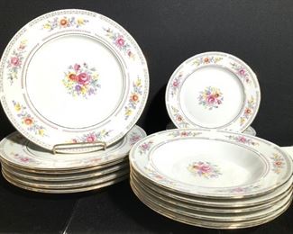 JL MENAU Partial Porcelain Plate Set 18, GDR
